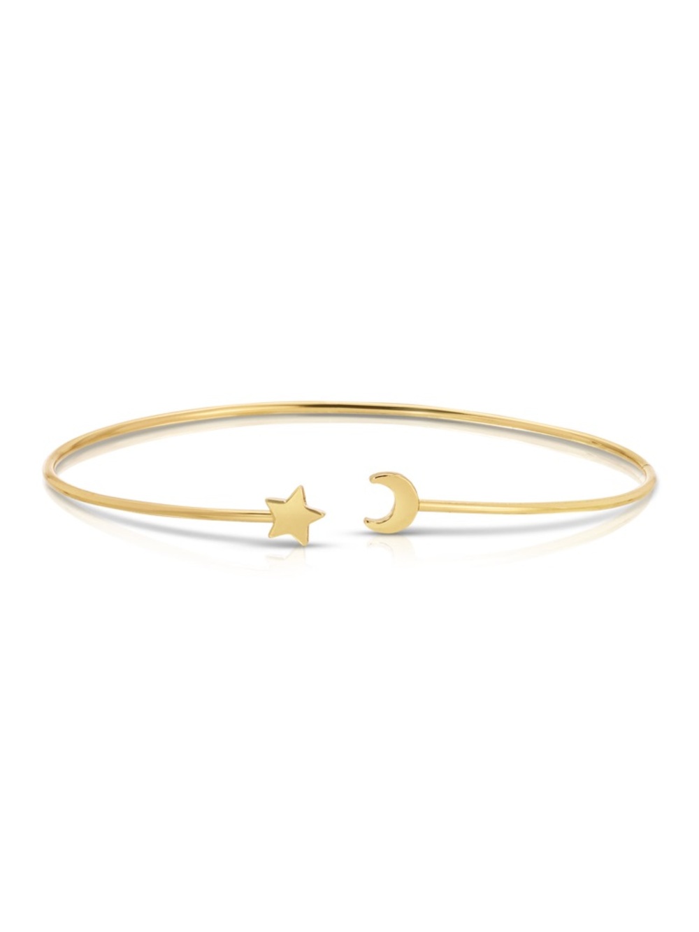 NWT Lucky Feather Connection Gold Dipped Cuff Bracelet Moon Stars Sparkle & Glow
